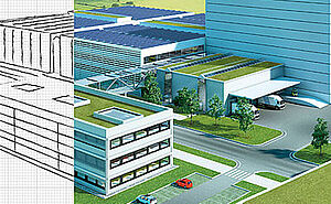 Fabrikplanung Fabrikgebäude, Produktion und Fabrikstrukturen